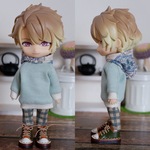 ミントグリーン　パーカーセット（ねんどろいどどーるオビツ11ボディ共有サイズ）