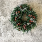 ★ウィンターリース★クリスマスリース★グリーンレッド★クリスマス★針葉樹のリース
