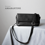 光沢あり本革ショルダーバッグ 斜めがけ 肩掛け レディース　出会い 長財布入りバッグ　黒コーヒー色