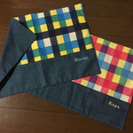 [入園・入学] 名入れ刺繍可【ランチマット】紺色or赤色選択可 