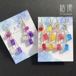 彩り琥珀糖と手鞠飴/ピアス/ノンホールピアス/推し活