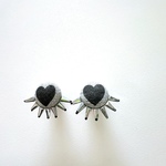 baby...!【ギラギラハートgray×black】ピアス