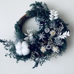 🌲早割　毎年飾れるプリザーブドフラワーヒムロスギのクリスマスリース　開店祝い　新築祝い　結婚祝い　クリスマスリース　Xmasリース　退職祝い　お誕生日　ウィンターリース　Xmas クリスマス