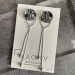 57✴︎マーブル/チェーン/華奢/シンプル［ピアス/イヤリング］