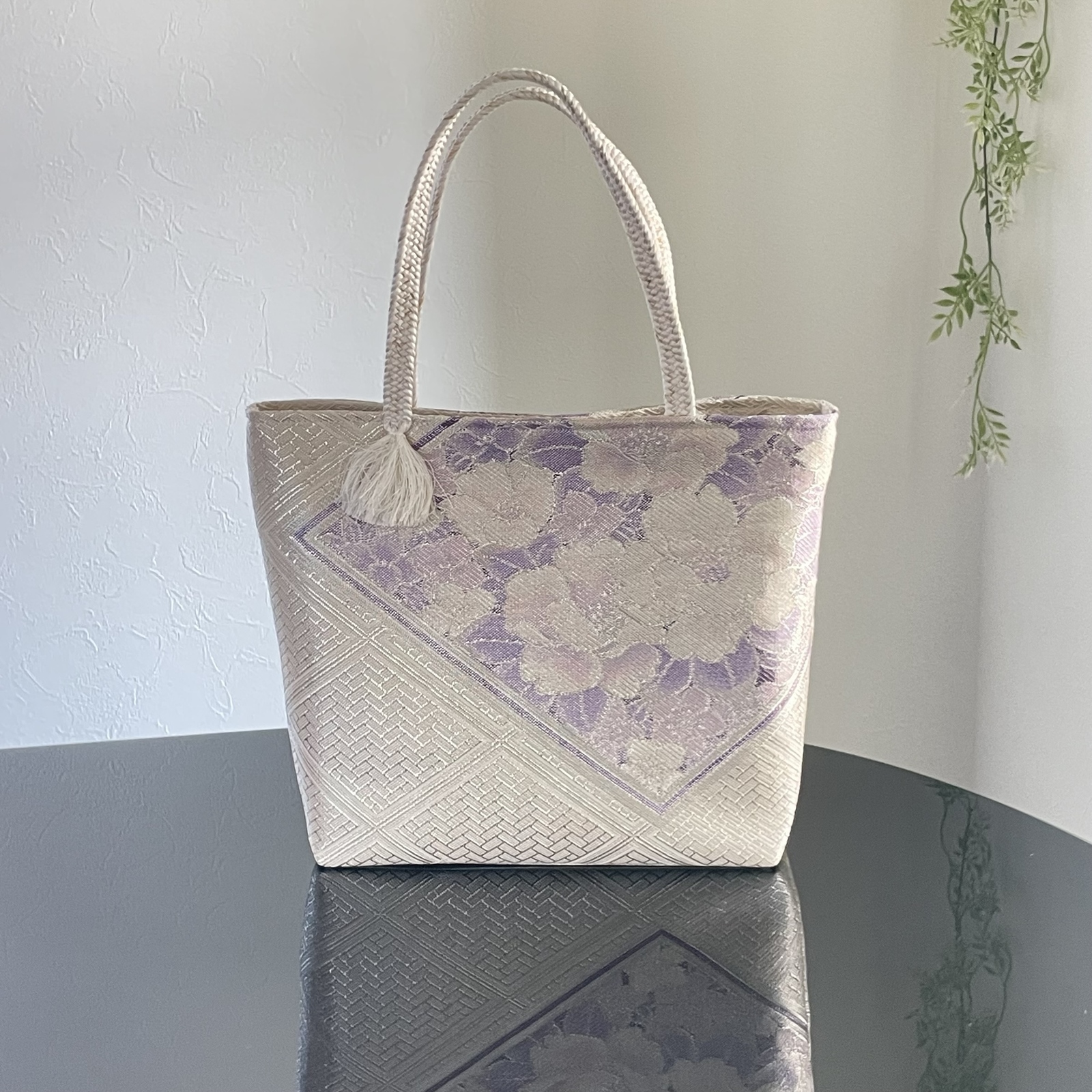 丸帯 × 本革 着物リメイク バッグ 和装バッグ ハンドメイドA4対応  七五三 f3df55bf357f7b4d2fded12b5e258d