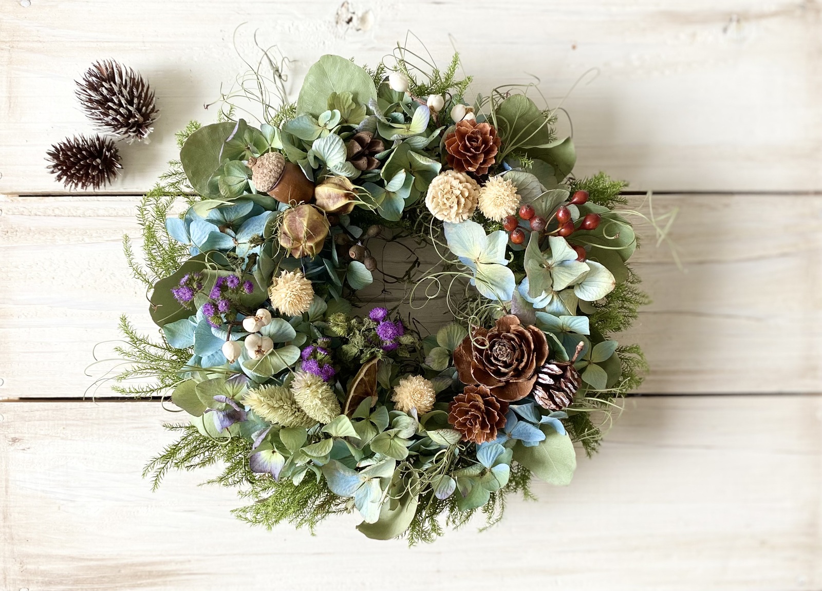 7.秋色紫陽花ハーフリース 1.秋色紫陽花ハーフリース