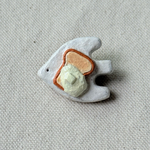 陶土ブローチ・バード・トースト