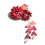 つまみ細工🌼菊花バレッタ🌼犬用NO.1127