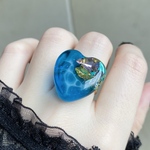 〜宝石の海"ハート"💎サージカルステンレスリング〜