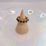 【pocopoco ring⁂】 ゴールド × ブロンズ　ビーズリング