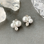 ホワイト/《mini》上品なシンプルパールピアス/イヤリング＜結婚式 七五三  卒業式 入学式 フォーマル【金属アレルギー対応】