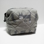 猫柄の丸っこポーチ