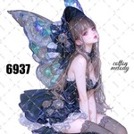 original sticker « no.6937 »     //     人物ステッカー オリジナルステッカー オリジナル人物ステッカー ステッカー cotton melody 