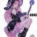 original sticker « no.6943 🍭🐈‍⬛  »     //     人物ステッカー オリジナルステッカー オリジナル人物ステッカー ステッカー cotton melody 