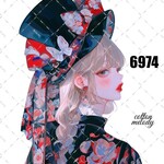 original sticker « no.6974 »     //     人物ステッカー オリジナルステッカー オリジナル人物ステッカー ステッカー cotton melody 