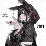 original sticker « no.7011 👻🕸 »     //     人物ステッカー オリジナルステッカー オリジナル人物ステッカー ステッカー cotton melody 