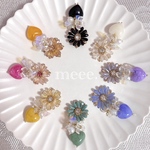 candy（marble🍬） 《イヤリング/サージカルステンレス/ピアス/ピンク・ホワイト・イエロー・ブルー•グリーン•オレンジ•ブラック•パープル/推し色/推し活/メンカラ/大ぶり》