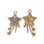 【2個】クリアのキラキラ輝く流れ星のアクセサリーチャーム🌟