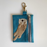 うっとりラッコのナスカン付きミニミニフラットポーチ