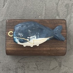 【すりすり石】海の癒し・マッコウクジラのバックチャーム　キーホルダー　ウォーリーストーン　リラックス効果　不安解消　パニック障害　パニック発作　不安障害　抑うつ