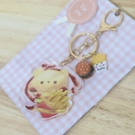 アクリルキーホルダー　くまバーガー