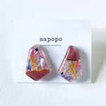 colorful piece brown ピアス/イヤリング
