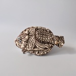 ヒラメのポーチ◇ボタニカル柄