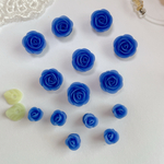 薔薇　パーツ    ローズ　デコ　53 青