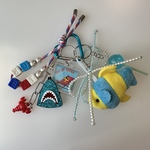 [名入れ可]バッグチャーム🐠じゃらじゃらキーホルダー🦈サメ JAWS キーホルダー キーチェーン プレゼント🎁