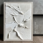 現代アート　3枚セット　お花　テクスチャーアート　モダン　絵画　抽象画　アートパネル