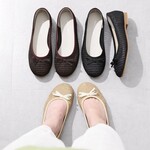大きい足の幅広さんにも　可愛い♪♪　軽い　蒸れない　ストレスフリー　麦わら帽子のような涼しい フラットシューズ　№１１６