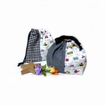 【おまけ２点セット❤️】お弁当袋&給食袋セット　ピクセルアート　働く乗り物　車
