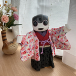 ロボホンの羽織袴セット*麻の葉柄×赤