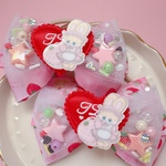 うさぎ♡ Fancy ゆめかわ　チュールリボン　ツイン♡ ハンドメイド　リボン　ヘアゴム