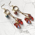 〜夢ガラスリボン🎪💙ピアス/イヤリング〜