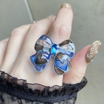 〜夢ガラスリボン💙🖤リング〜