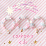 little princess＊ yumekawa rabbit ♡ キッズブレスレット 3点 セット ＊ 女の子 プレゼント キッズアクセサリー 子供 贈り物 誕生日 パープル ピンク ハロウィン