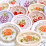 5枚セット シーリングスタンプシール  🍒フリュイ・ド・フルール🌹～ジューシー～    フルールモチーフ