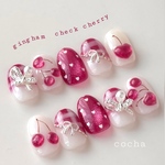 ネイルチップ　チェリー🍒