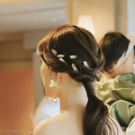 金箔　クリスタルピン　前撮り　結婚式　ブライダル　浴衣　成人式　ウェディング　ヘアピン　ヘアアクセサリー　卒業式