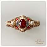 M様専用ページ　　Ring red 〜Coup de Coeur〜ビーズ刺繍ブローチ