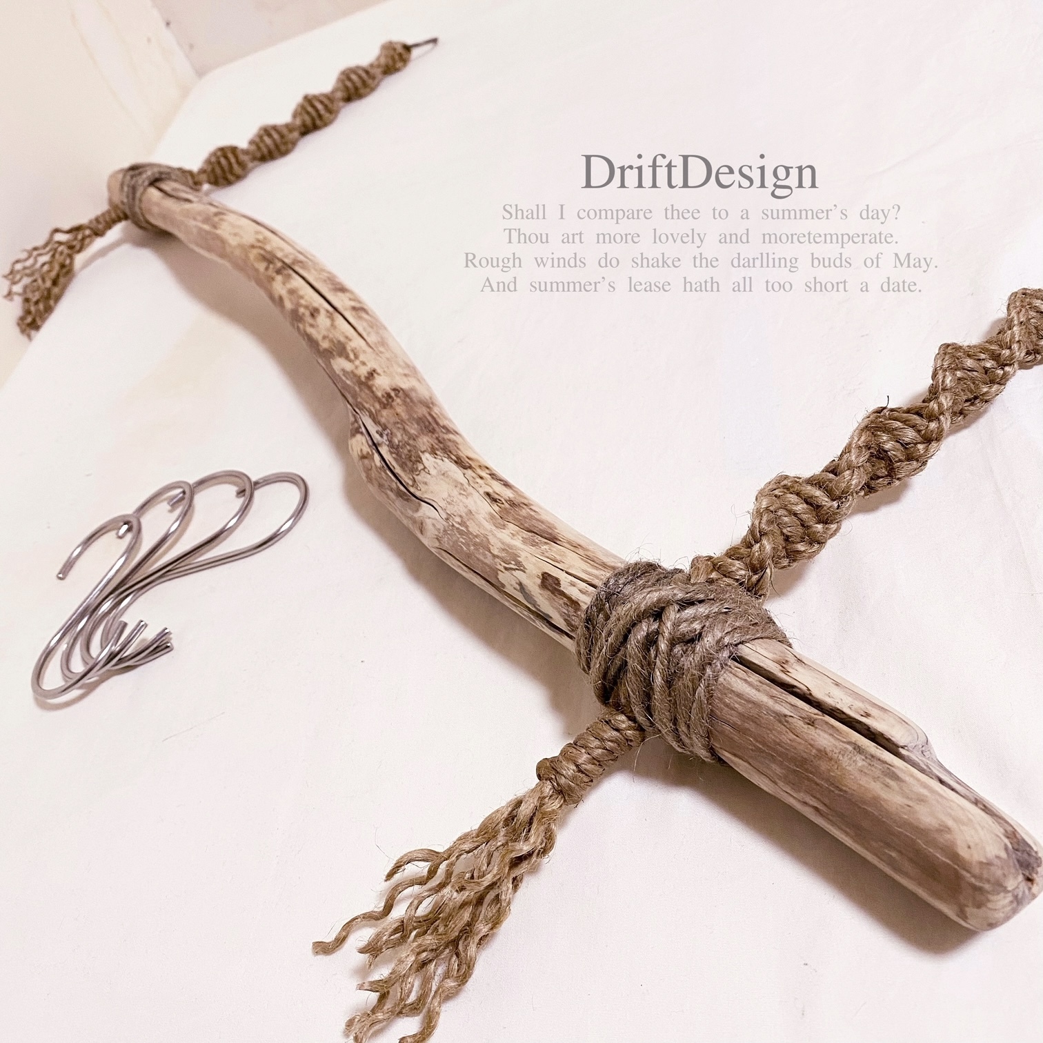 味わい流木のお洒落なヴィンテージ調壁掛けインテリアミラー 鏡