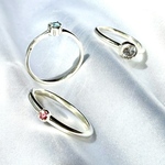 遺骨リング💍〜Wish stones〜 シルバー925 選べる宝石・誕生石一粒リング メモリアルリング  手元供養 分骨 小さなお墓 うちの子 ペット