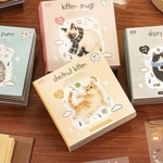 【セット売り】隅っこの猫シリーズ PETコラージュ素材ステッカー メモ帳 4種80頁