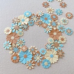 ◉送料込み◉クラフトパンチ　花　アルバム　カラフル　飾り　寄せ書き　パステル　スクラップブッキング　ペーパーフラワー　メッセージ