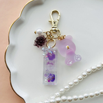 KOHAKUTO BEAR♡ぶどうベア🍇　　　シャカシャカ　キーホルダー　レジン　アニマル　スイーツ　チョコ　プレゼント　ミニチュア　フェイクスイーツ　琥珀糖　ぶどう　グレープ　葡萄　フルーツ