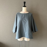 オーダー様専用【トープ】コットンリネンで作ったタックプルオーバー　ロングTシャツ代わりにも　