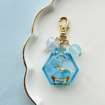KOHAKUTO BOTTLE♡ブルー　　シャカシャカ　キーホルダー　レジン　アニマル　スイーツ　プレゼント　ミニチュア　フェイクスイーツ　琥珀糖　アニマル　くま　青　ボトル　こはく糖