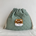 柴犬のキルト巾着