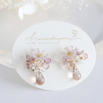 【季節限定】 ~hitohira~  秋桜bouquet  ﾋﾟﾝｸ ピアス/イヤリング